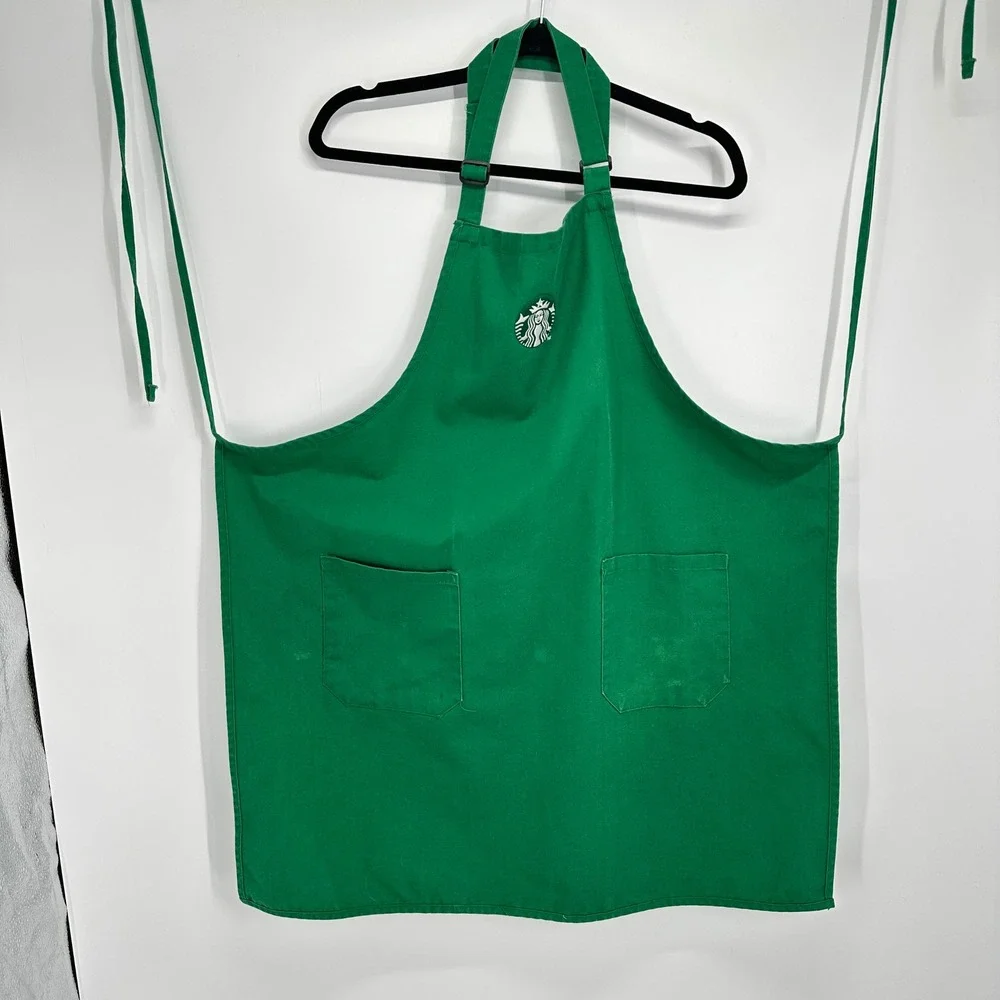 Starbucks Barista Apron‎ Green Official Employee Uniform Siren Logo One Size OS